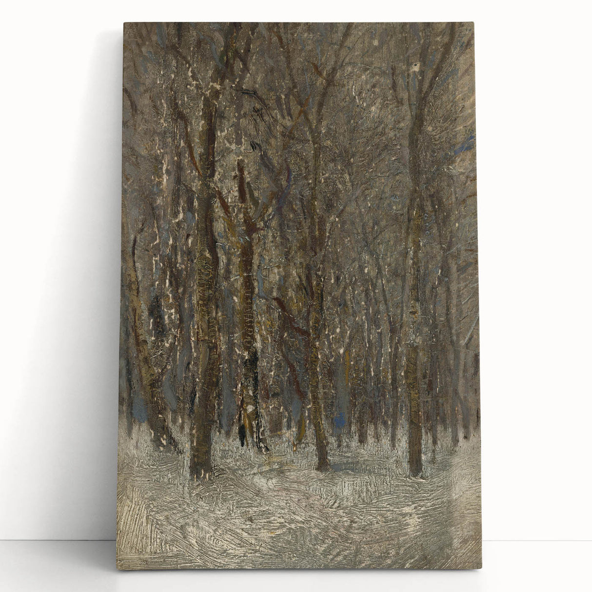 Romanticism Art - Winter Forest by László Mednyánszky Print