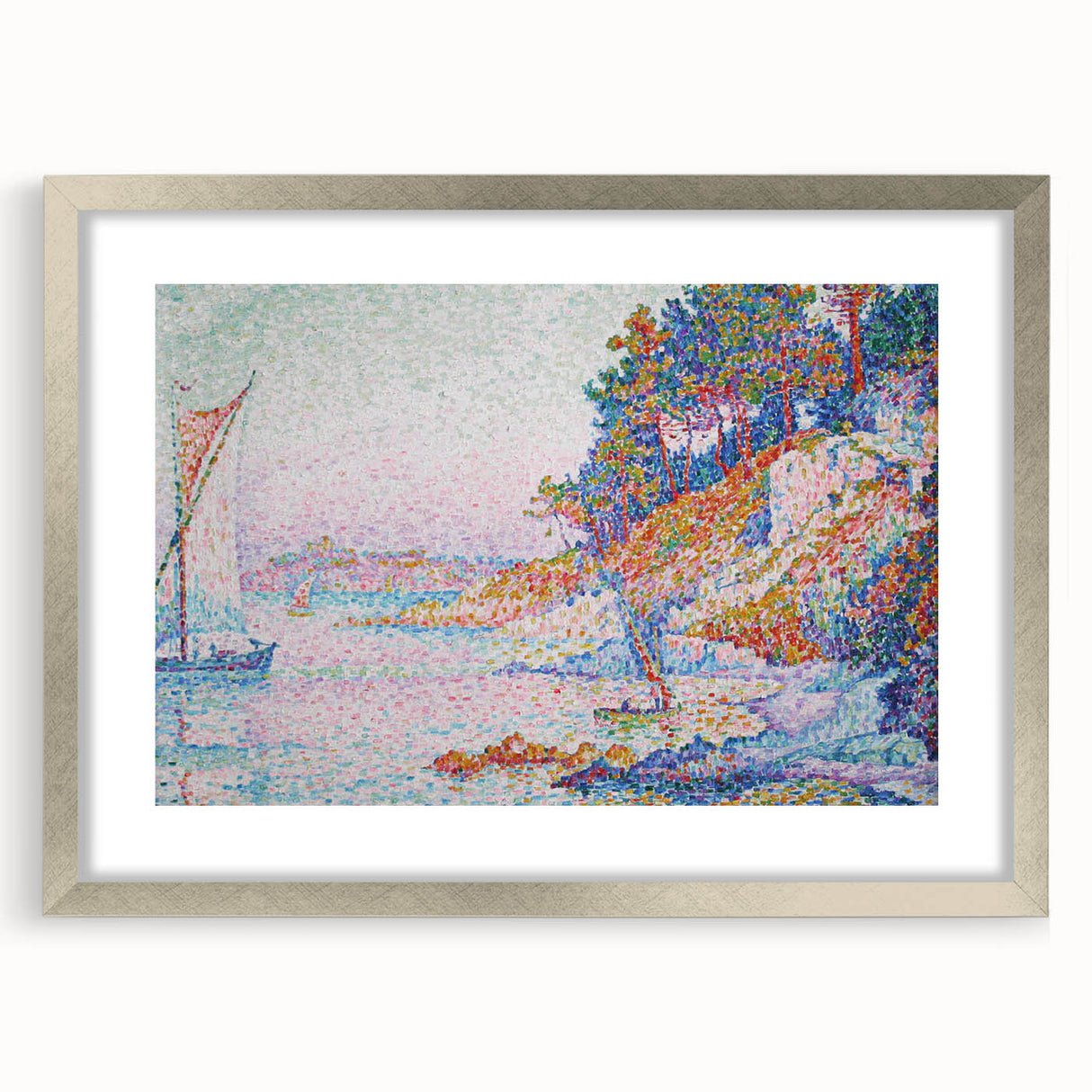 La Calanque" by Paul Signac - Pointillist Coastal Landscape