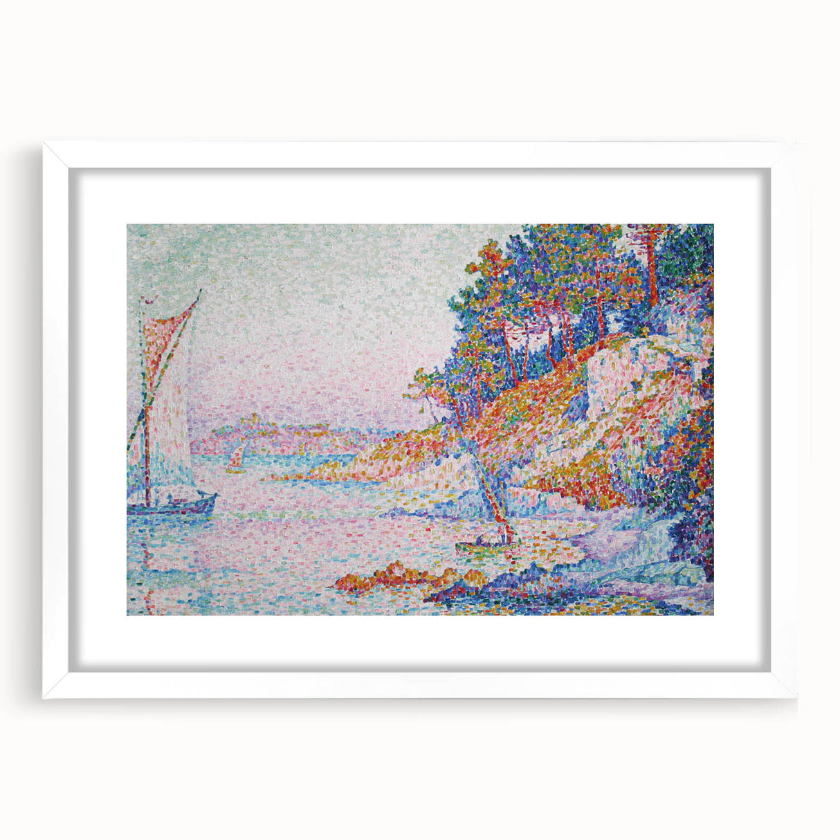 La Calanque" by Paul Signac - Pointillist Coastal Landscape