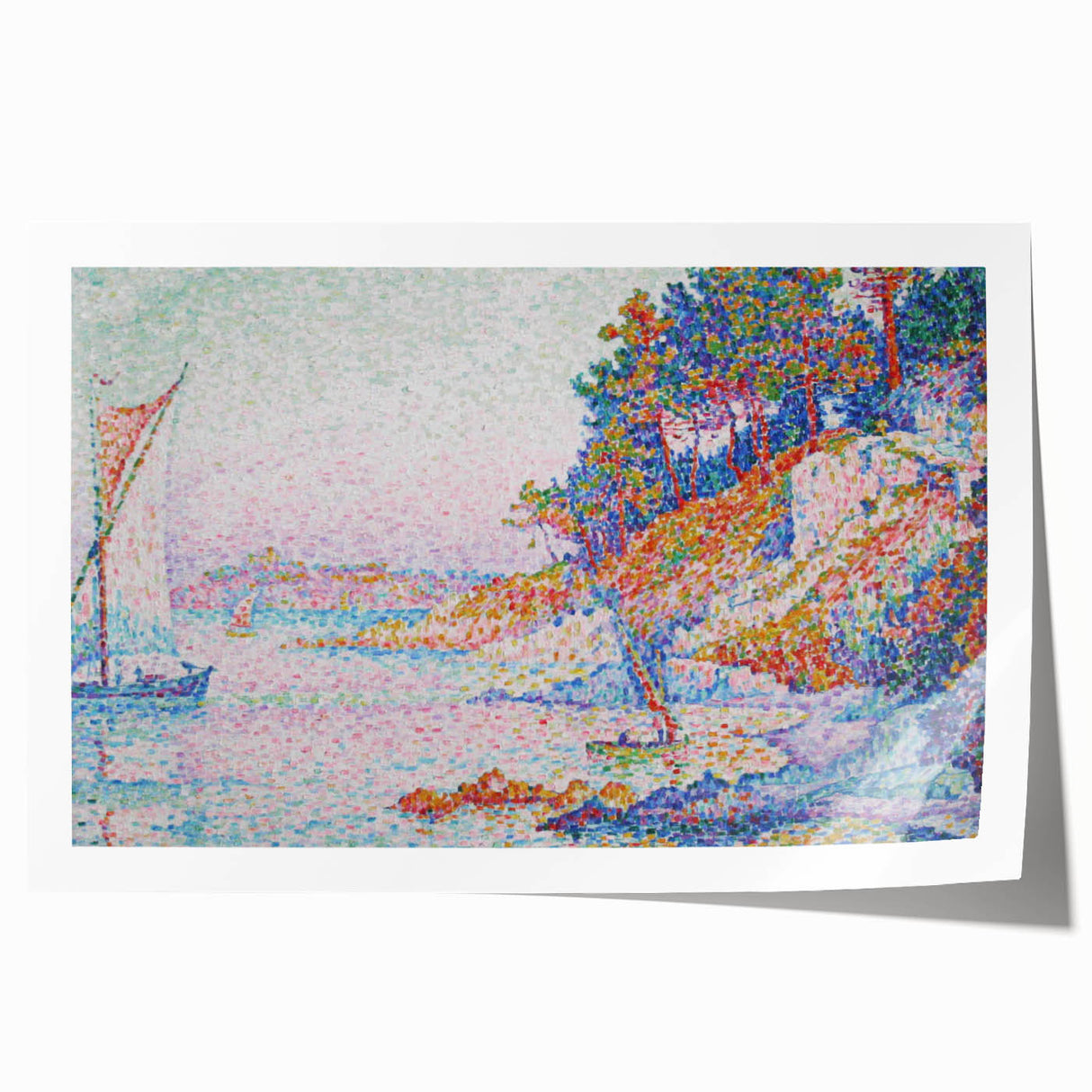 La Calanque" by Paul Signac - Pointillist Coastal Landscape