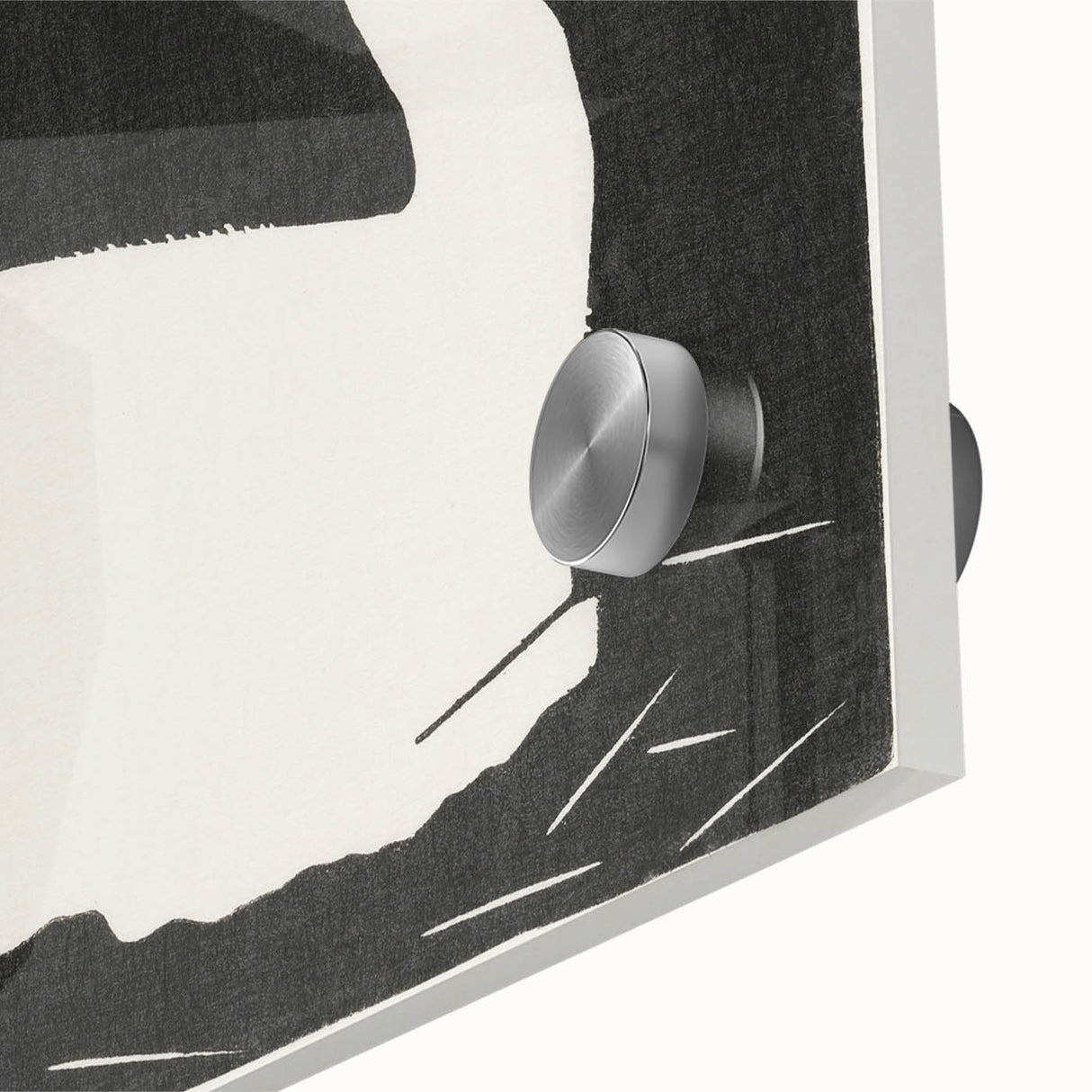 Modern Wall Art – Abstract Black and White Deer Design