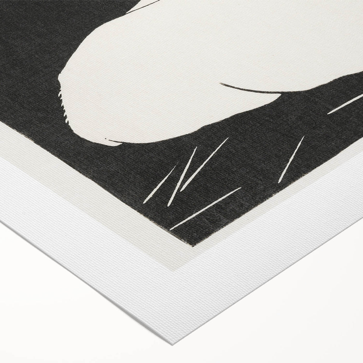 Modern Wall Art – Abstract Black and White Deer Design