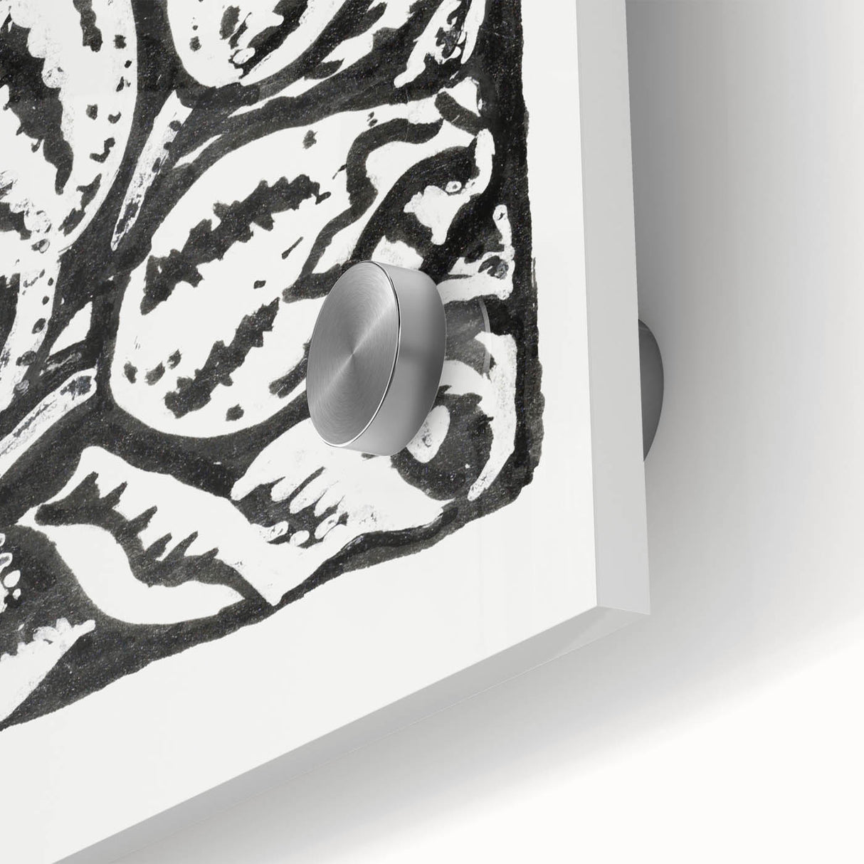 Minimalist Modern Decor – Black and White Floral Abstract Art