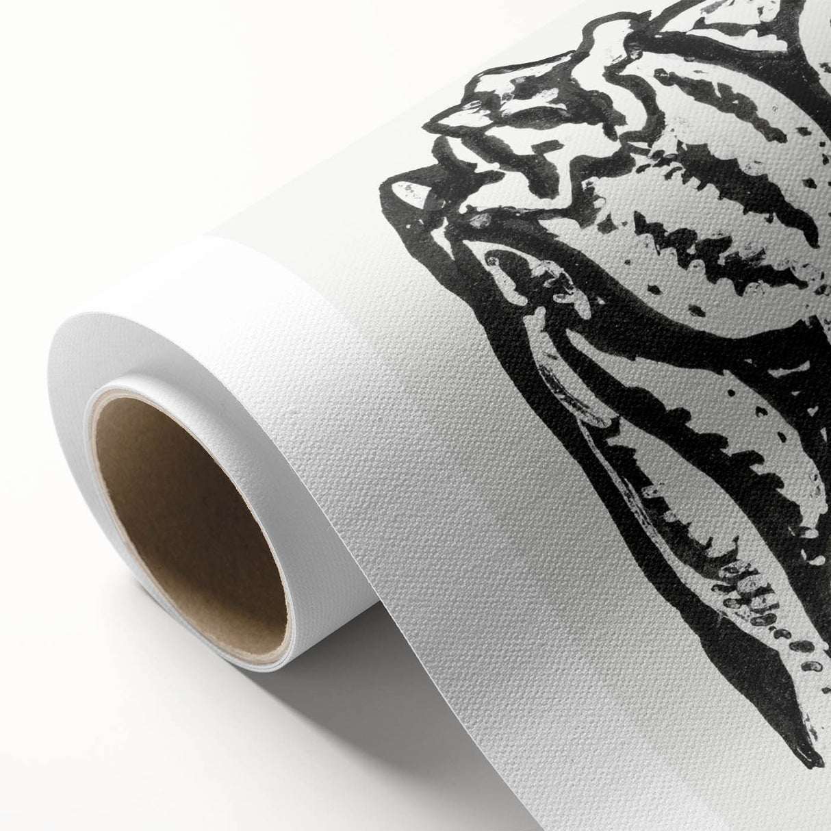 Minimalist Modern Decor – Black and White Floral Abstract Art