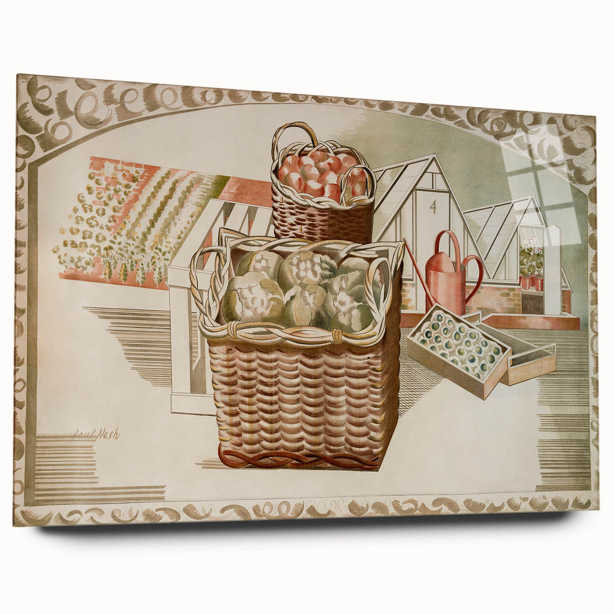 Modern Wall Art – Abstract Orchard and Garden Scene by Paul Nash