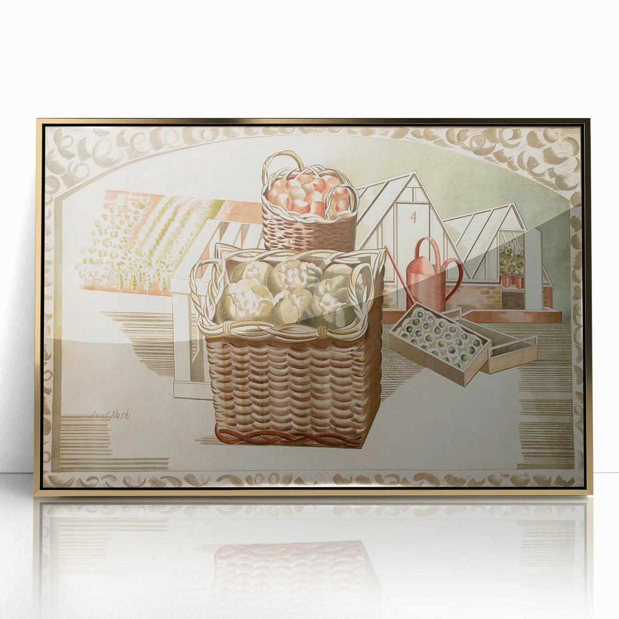 Modern Wall Art – Abstract Orchard and Garden Scene by Paul Nash