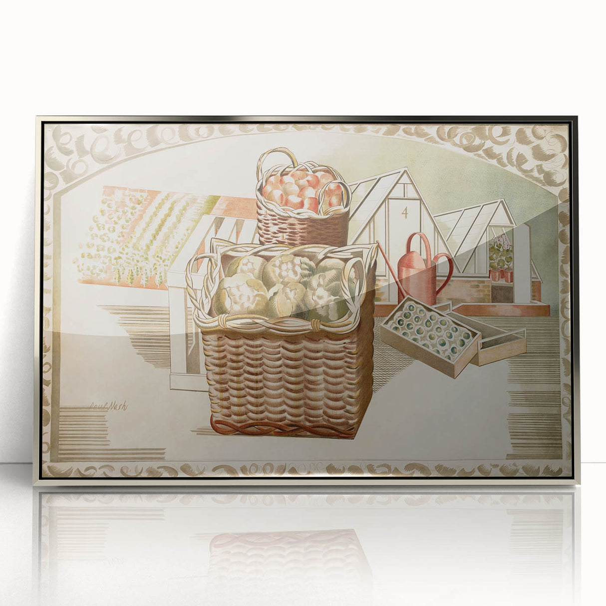 Modern Wall Art – Abstract Orchard and Garden Scene by Paul Nash