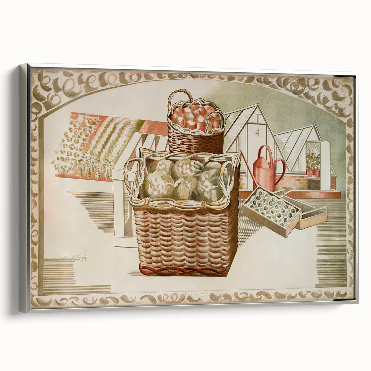 Modern Wall Art – Abstract Orchard and Garden Scene by Paul Nash