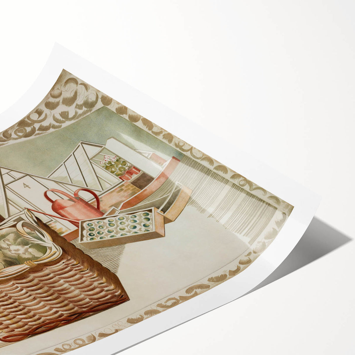 Modern Wall Art – Abstract Orchard and Garden Scene by Paul Nash