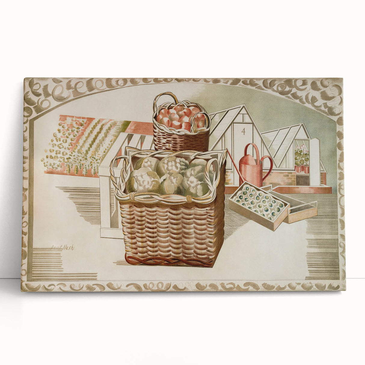 Modern Wall Art – Abstract Orchard and Garden Scene by Paul Nash