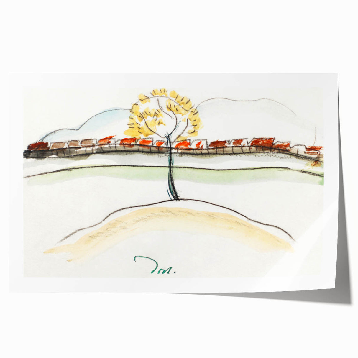 Modern Wall Art – Arthur Dove’s Fall Brook Railroad Landscape
