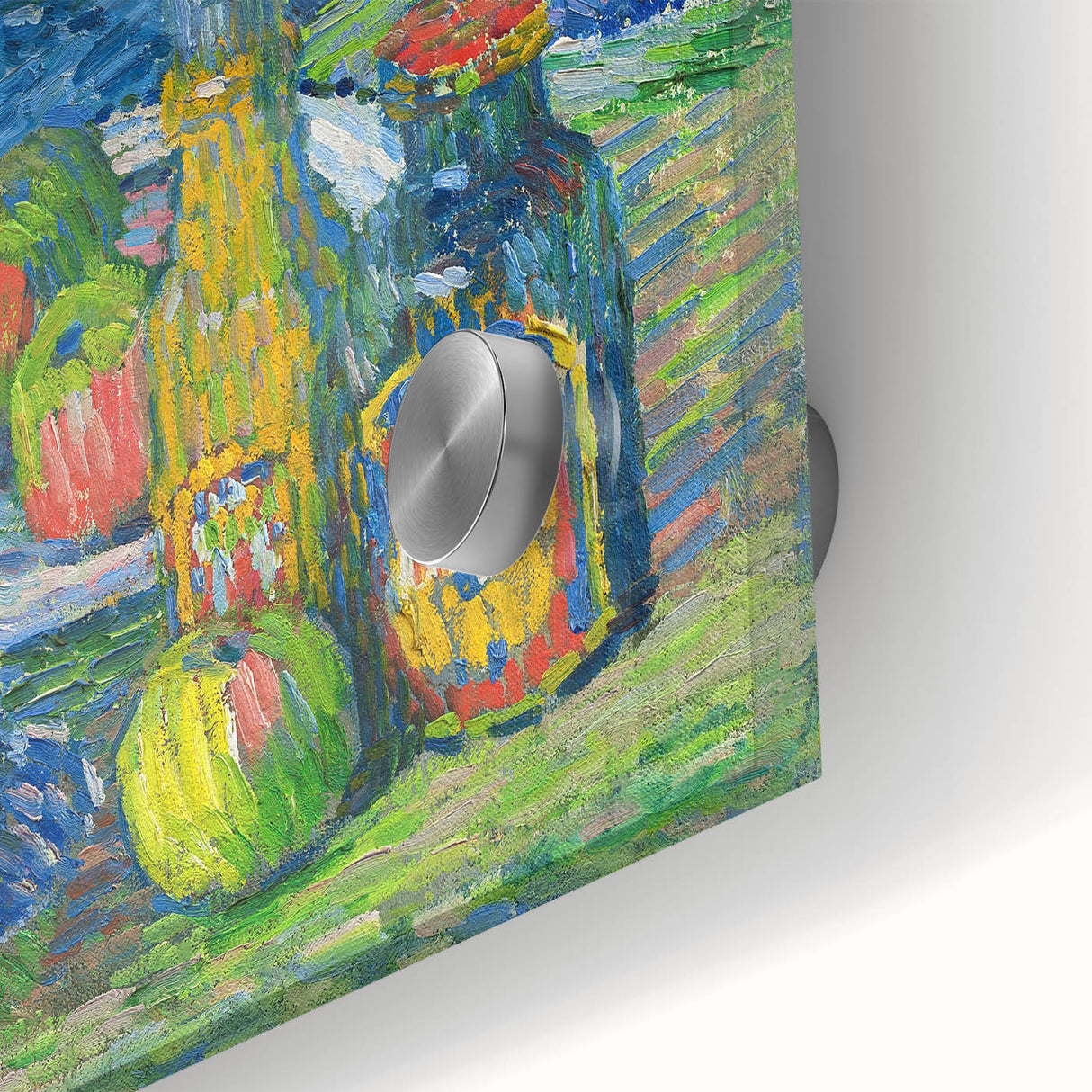 Modern Wall Art – Vibrant Still Life with Bottles and Fruit