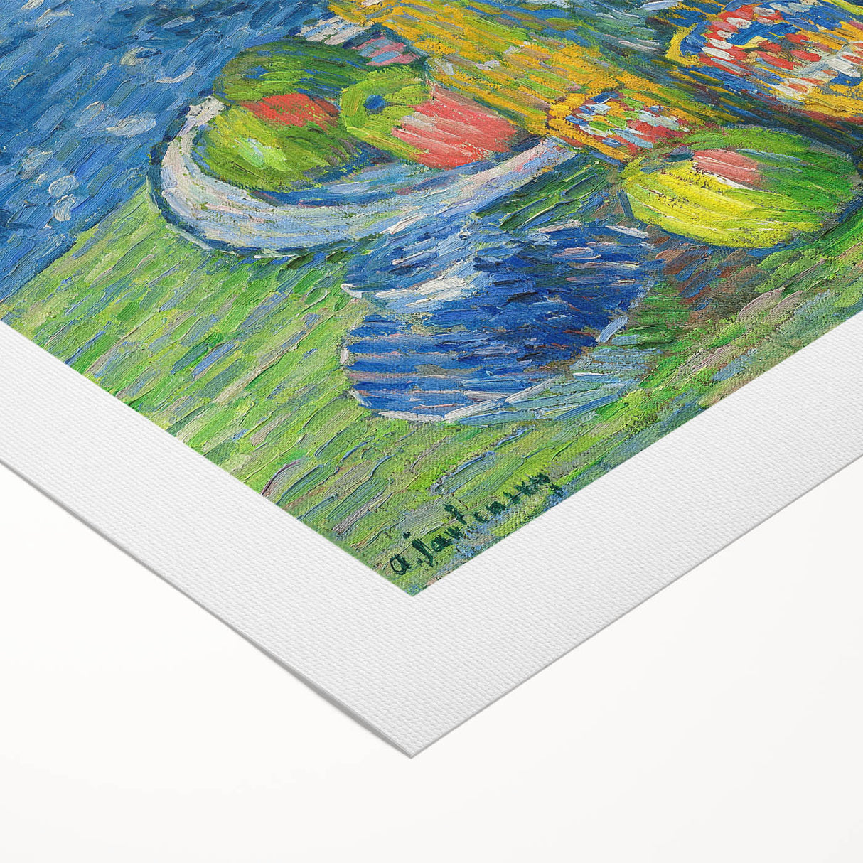 Modern Wall Art – Vibrant Still Life with Bottles and Fruit