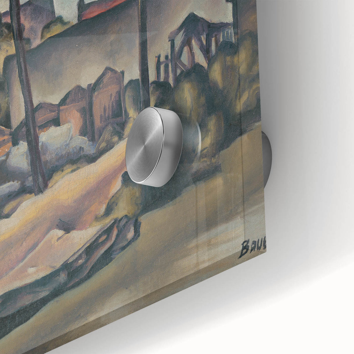 Modern Wall Art – Abstract Urban Landscape in Earthy Tones