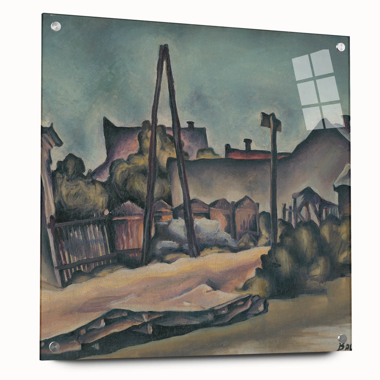 Modern Wall Art – Abstract Urban Landscape in Earthy Tones