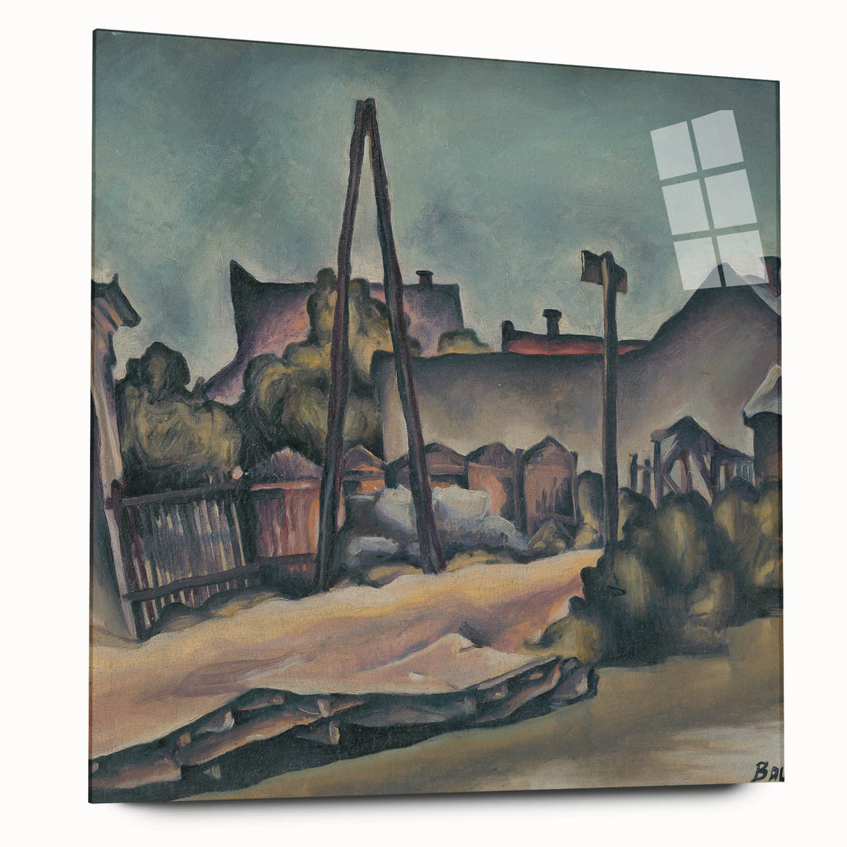 Modern Wall Art – Abstract Urban Landscape in Earthy Tones