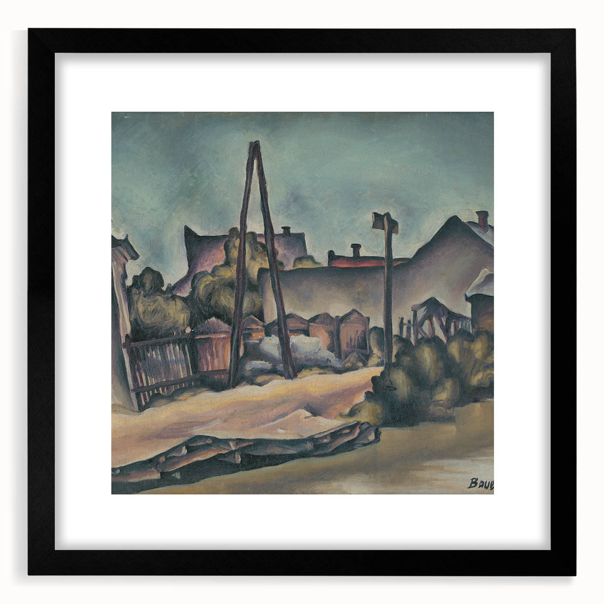 Modern Wall Art – Abstract Urban Landscape in Earthy Tones