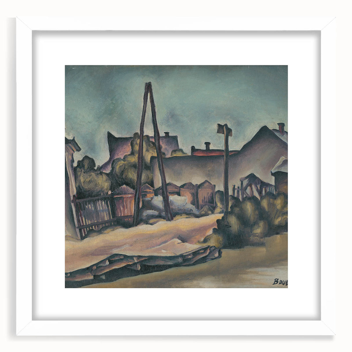 Modern Wall Art – Abstract Urban Landscape in Earthy Tones