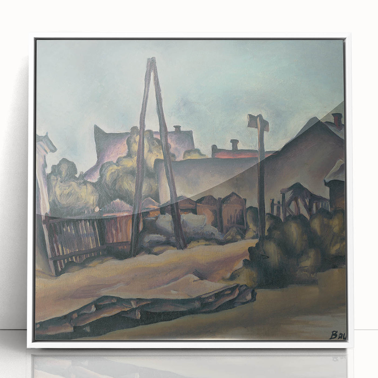 Modern Wall Art – Abstract Urban Landscape in Earthy Tones