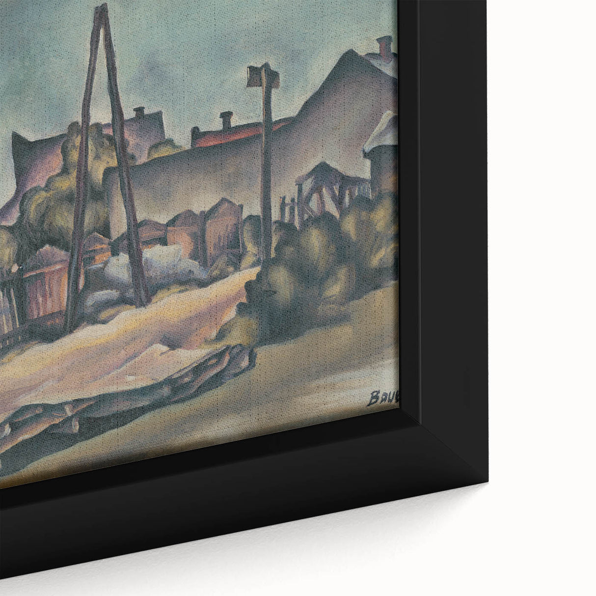 Modern Wall Art – Abstract Urban Landscape in Earthy Tones