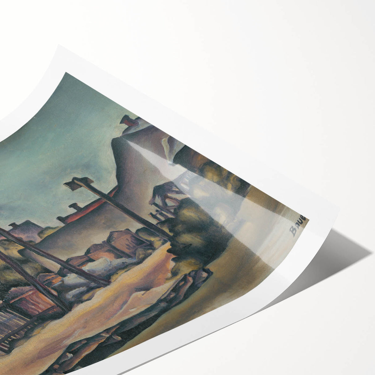 Modern Wall Art – Abstract Urban Landscape in Earthy Tones