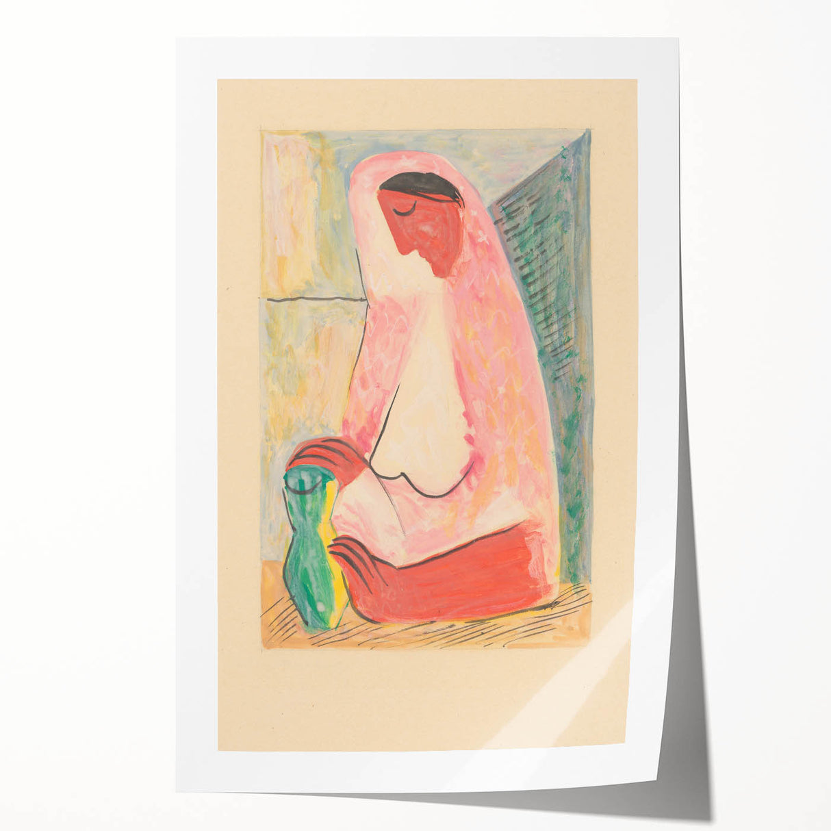 Modern Wall Art – Mikuláš Galanda’s "Woman with a Vase"