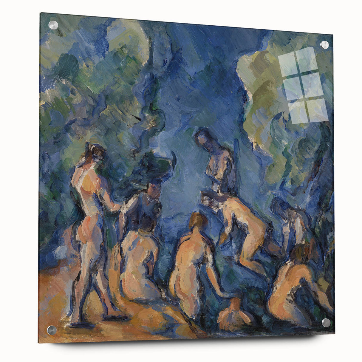 Modern Wall Art – Cézanne’s Bathers in Blue and Green