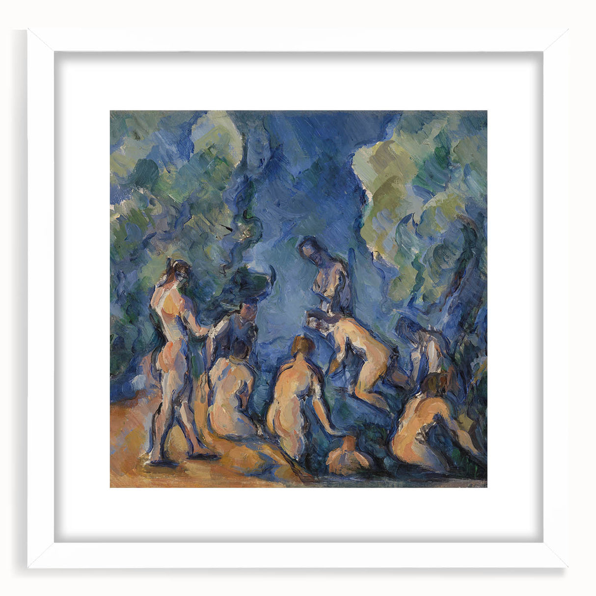 Modern Wall Art – Cézanne’s Bathers in Blue and Green