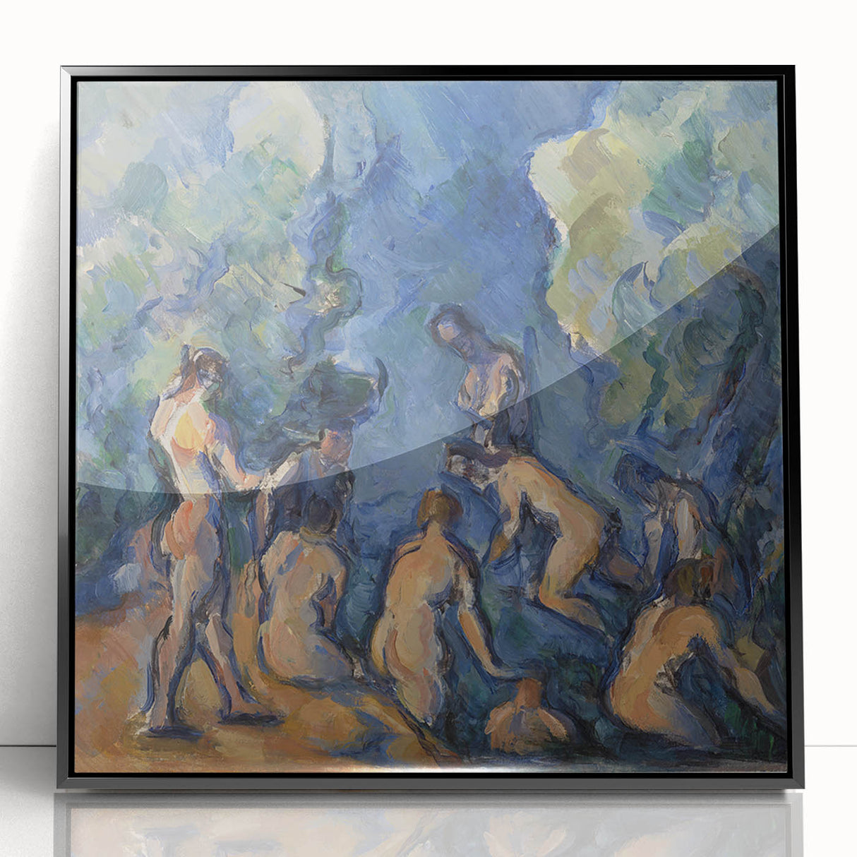 Modern Wall Art – Cézanne’s Bathers in Blue and Green
