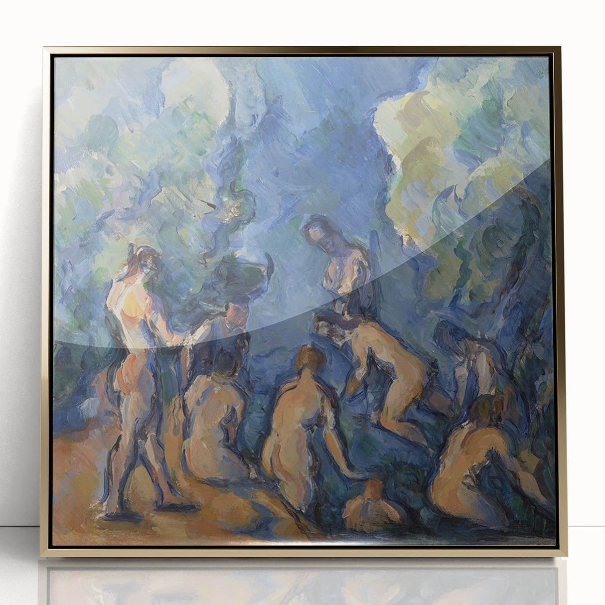 Modern Wall Art – Cézanne’s Bathers in Blue and Green