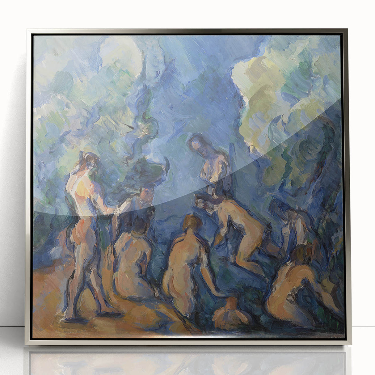 Modern Wall Art – Cézanne’s Bathers in Blue and Green
