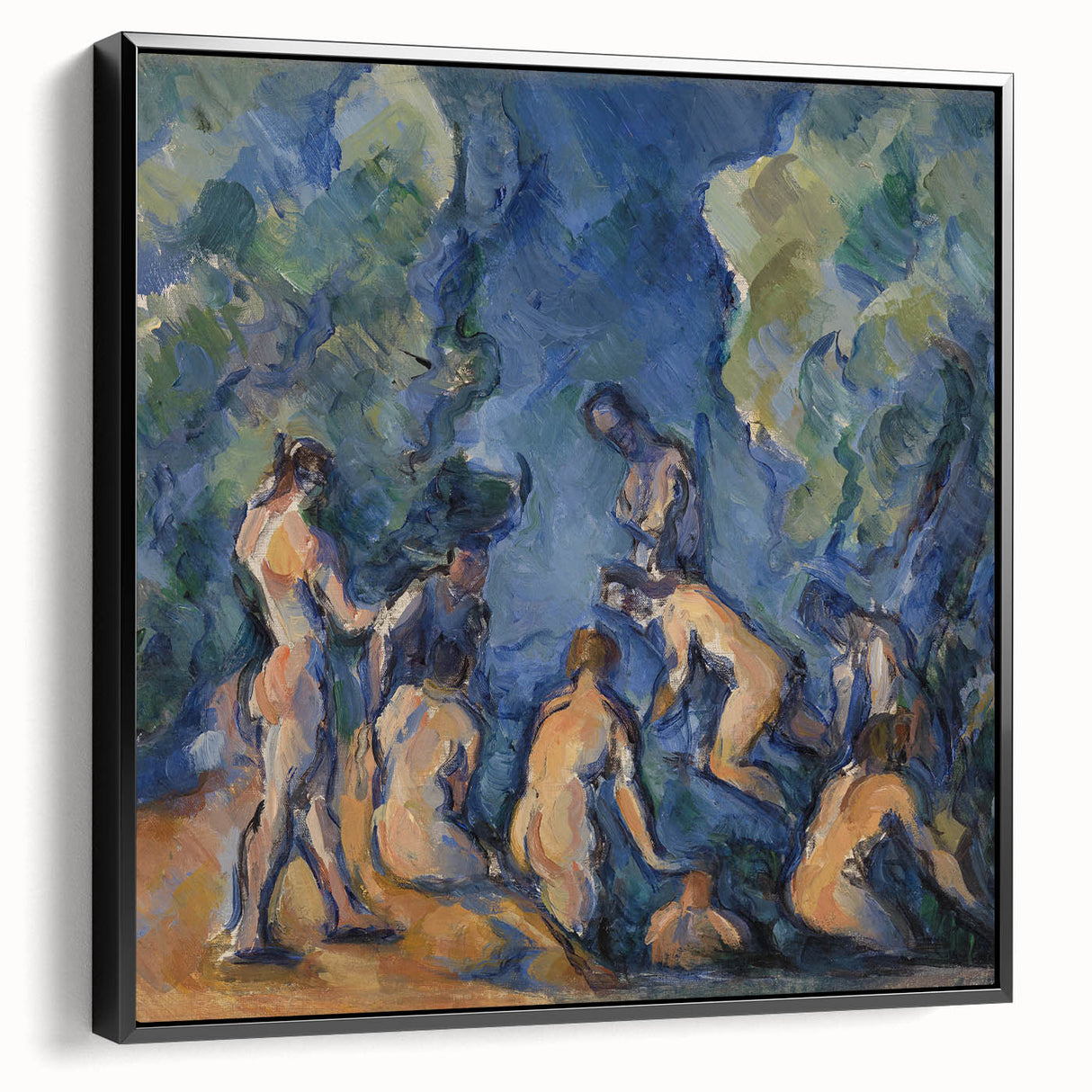 Modern Wall Art – Cézanne’s Bathers in Blue and Green