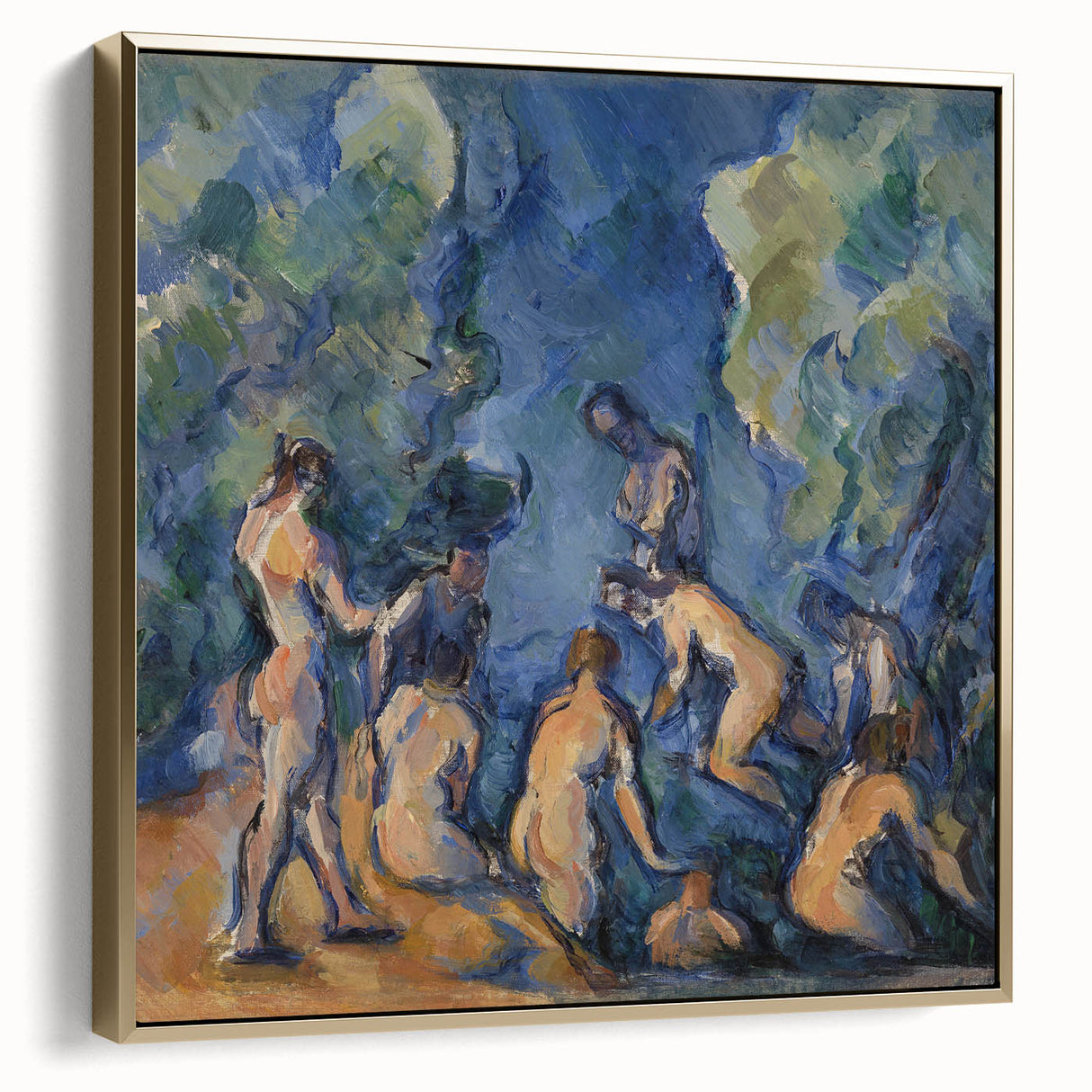 Modern Wall Art – Cézanne’s Bathers in Blue and Green