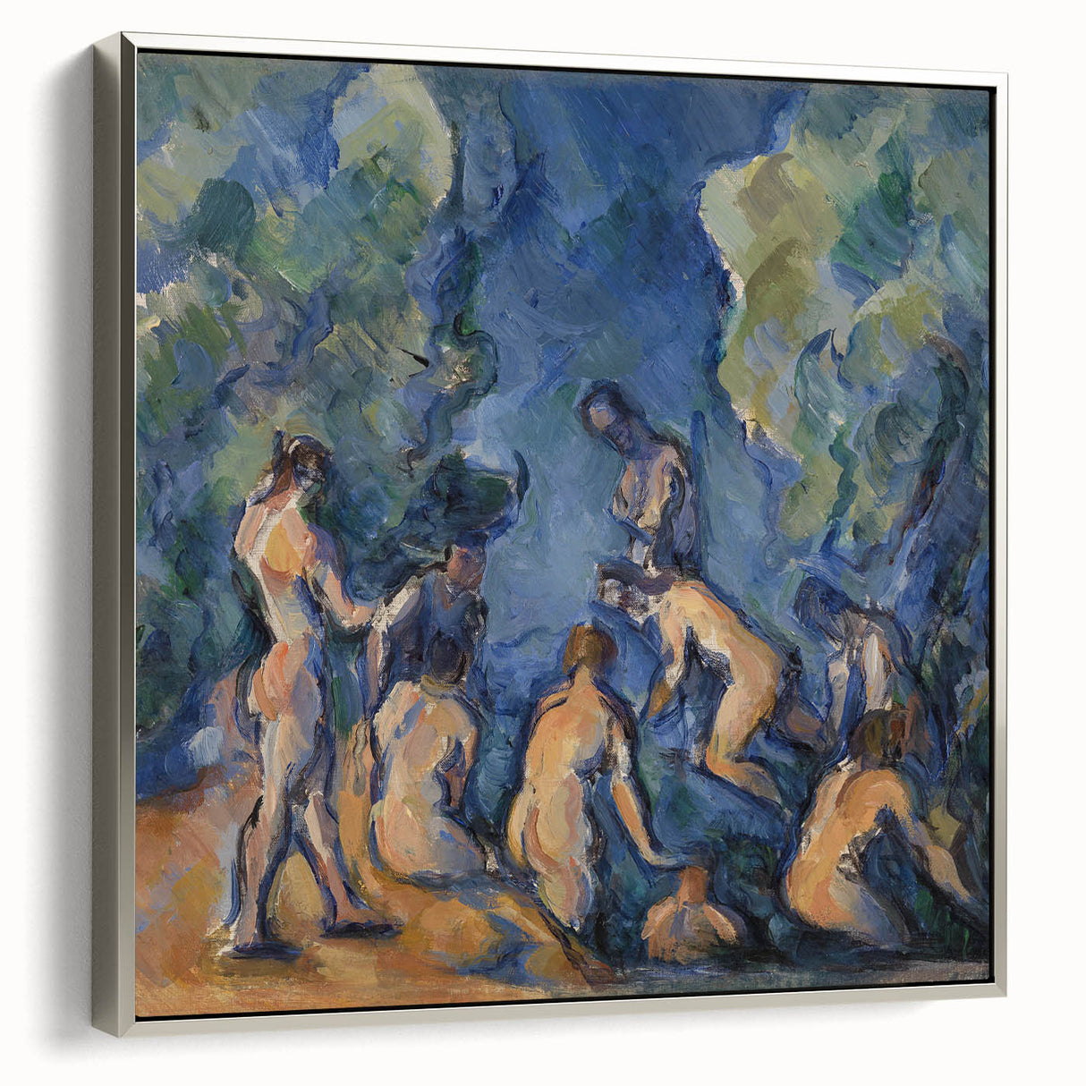 Modern Wall Art – Cézanne’s Bathers in Blue and Green