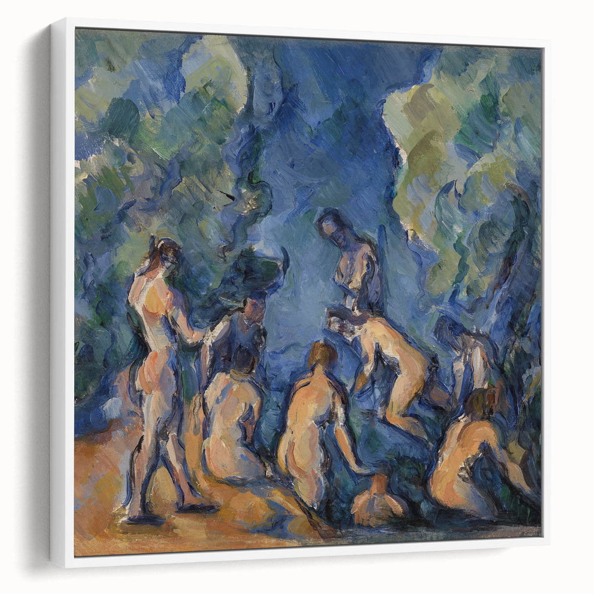Modern Wall Art – Cézanne’s Bathers in Blue and Green