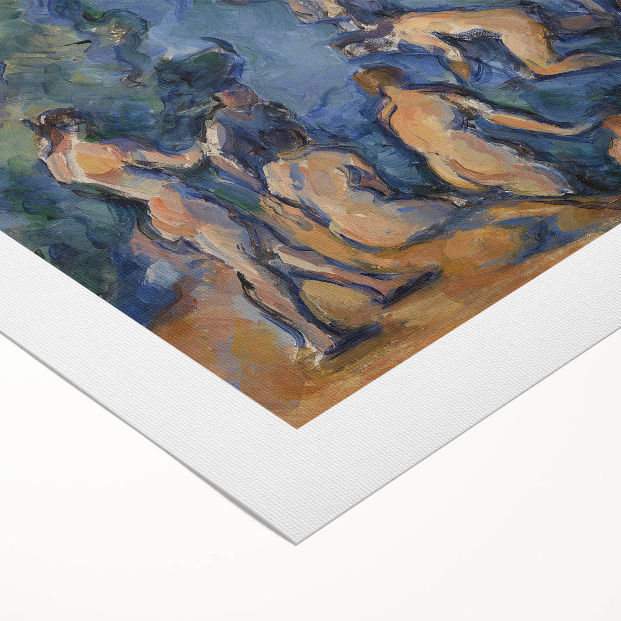 Modern Wall Art – Cézanne’s Bathers in Blue and Green