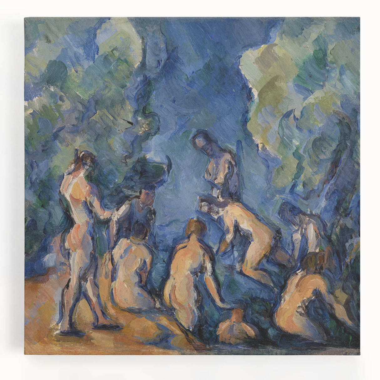 Modern Wall Art – Cézanne’s Bathers in Blue and Green