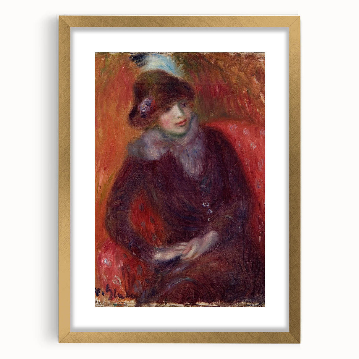 Modern Wall Art – William Glackens’ "Seated Woman with Fur Neckpiece"