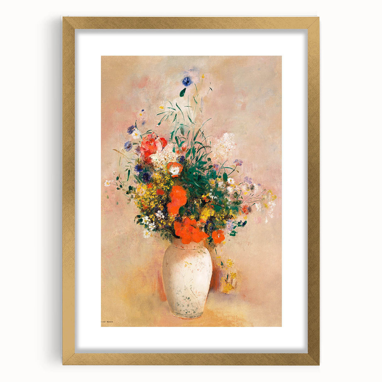Modern Wall Art – Odilon Redon’s "Vase of Flowers (Pink Background)"