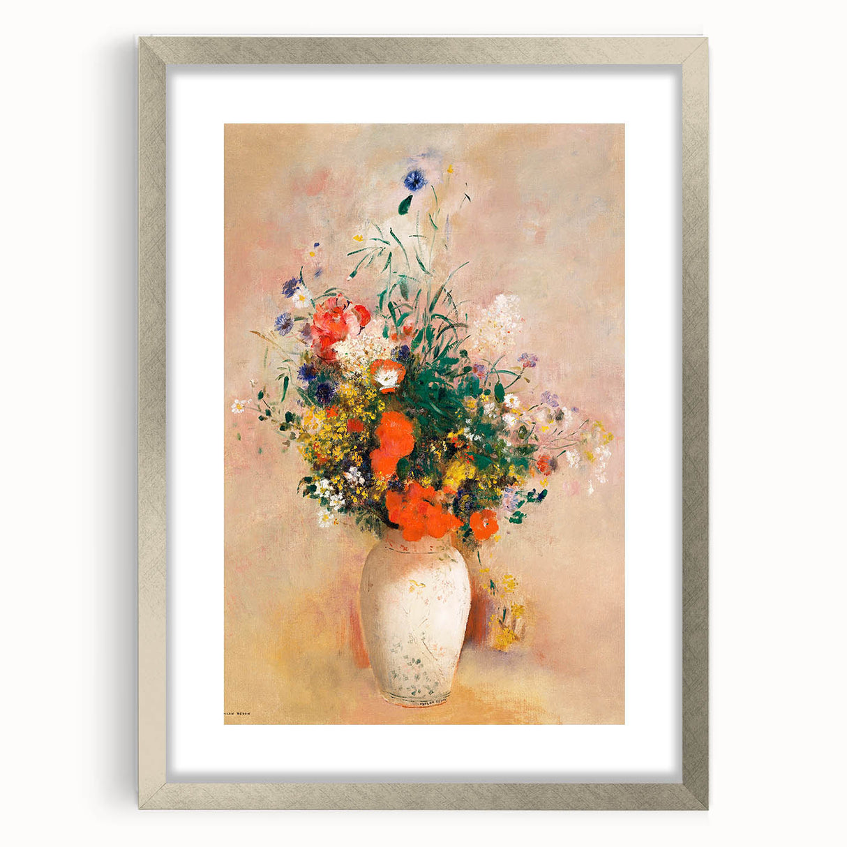 Modern Wall Art – Odilon Redon’s "Vase of Flowers (Pink Background)"