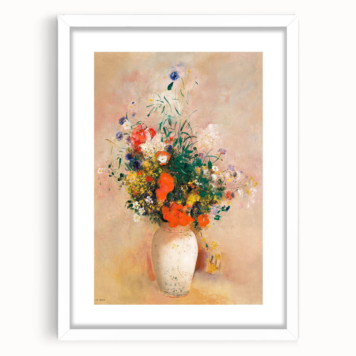 Modern Wall Art – Odilon Redon’s "Vase of Flowers (Pink Background)"