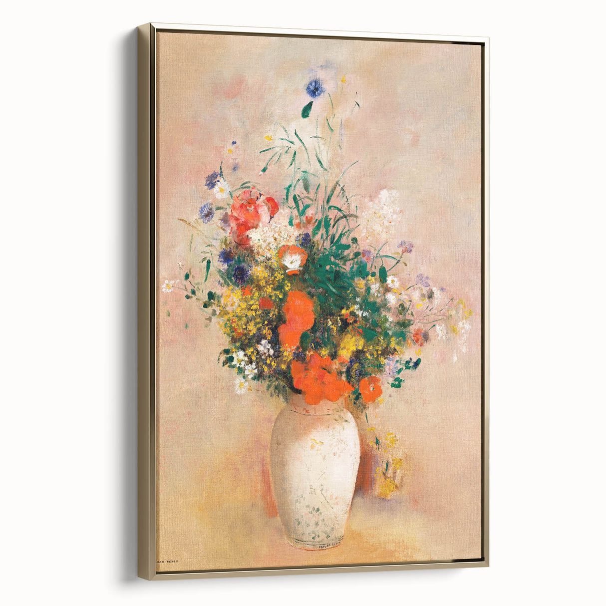 Modern Wall Art – Odilon Redon’s "Vase of Flowers (Pink Background)"