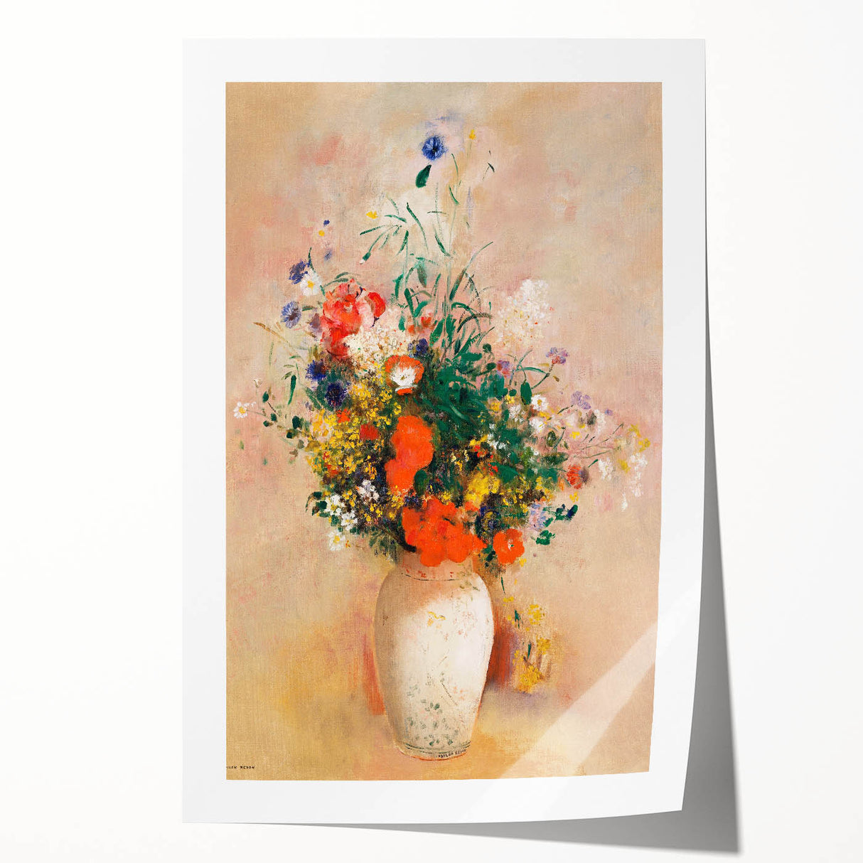 Modern Wall Art – Odilon Redon’s "Vase of Flowers (Pink Background)"
