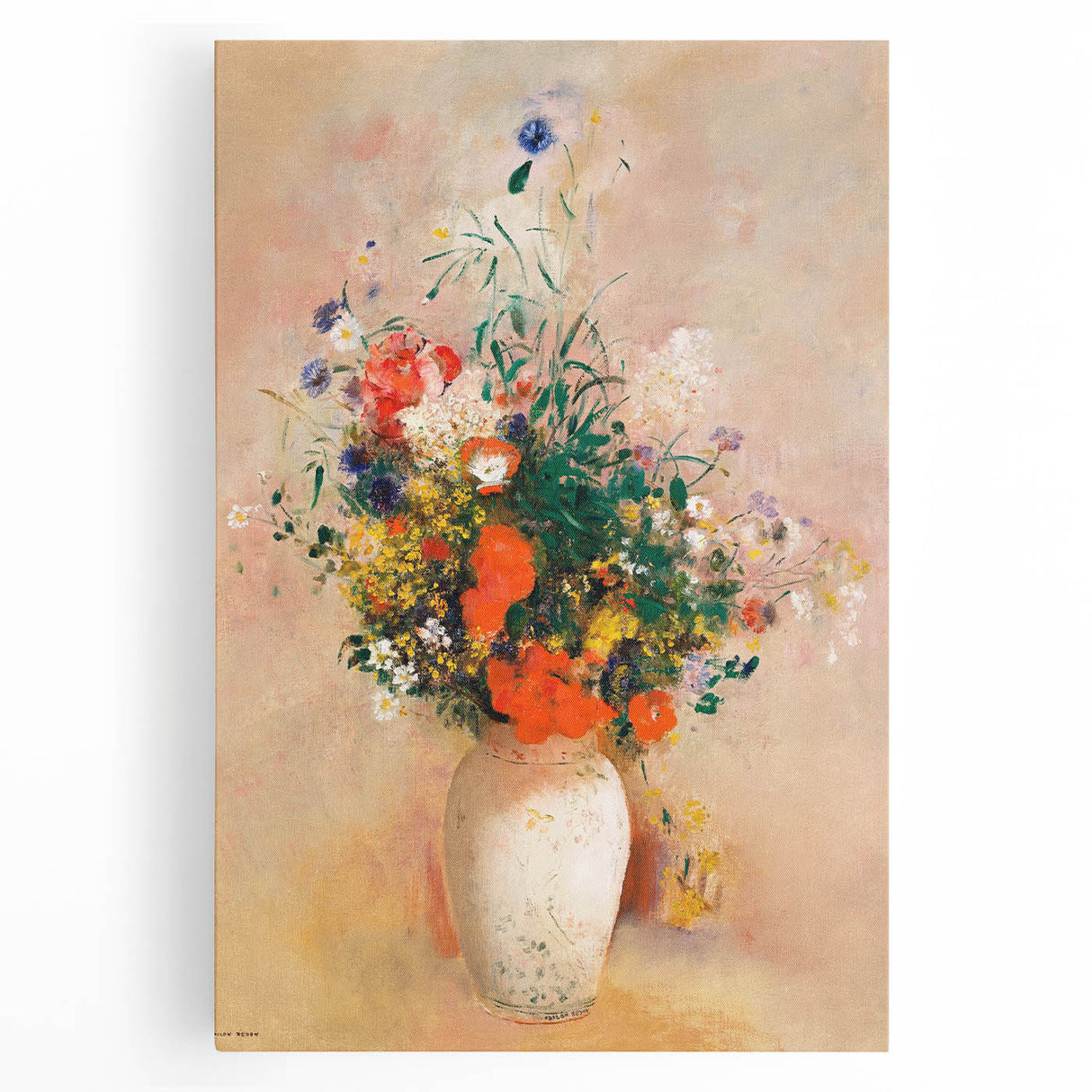 Modern Wall Art – Odilon Redon’s "Vase of Flowers (Pink Background)"