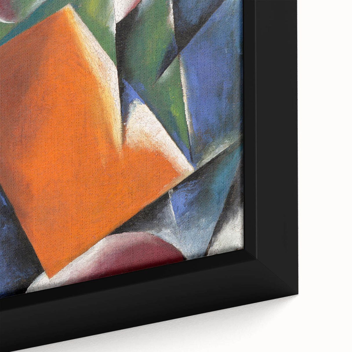 Abstract Modern Art: Vibrant Geometric Design in Orange and Blue