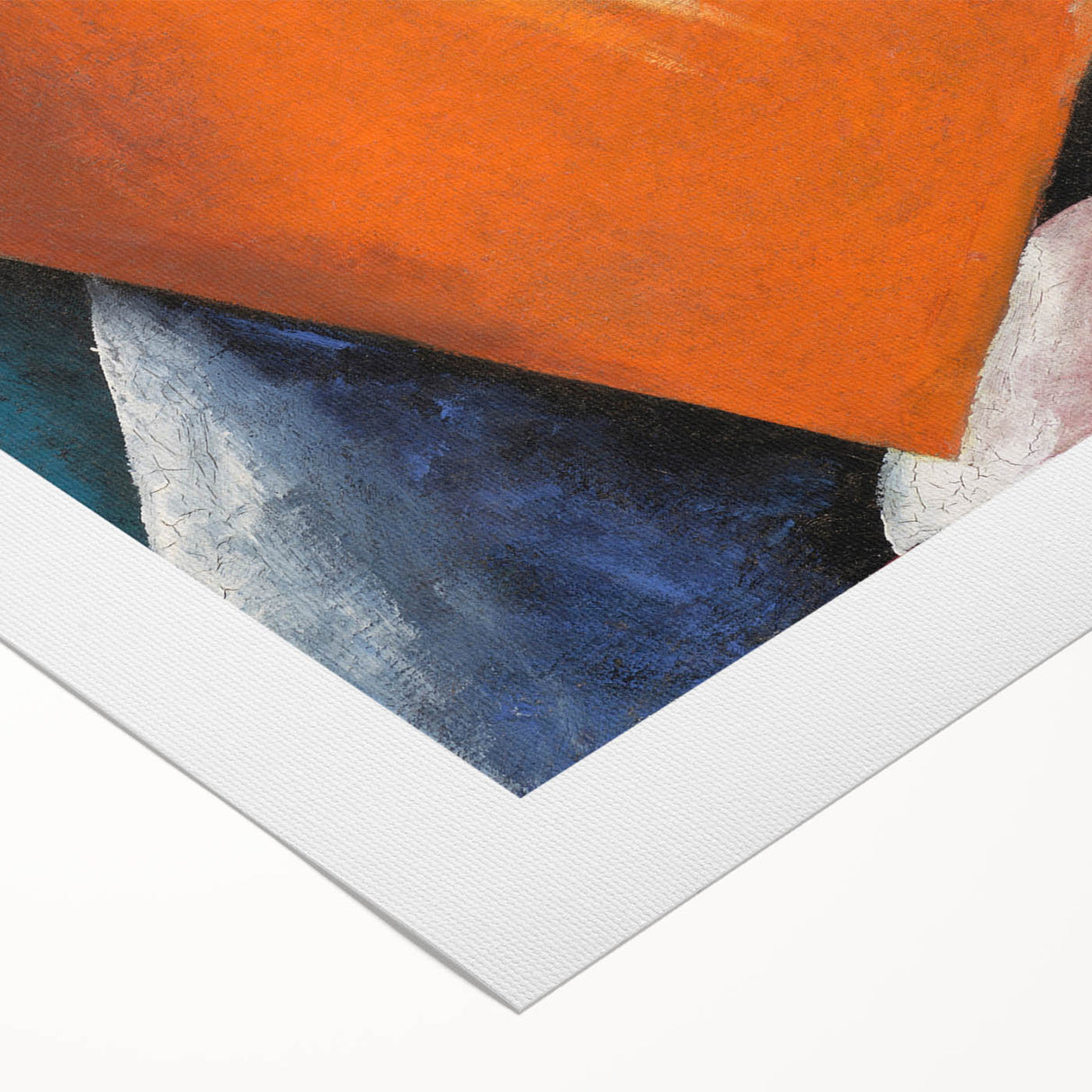 Abstract Modern Art: Vibrant Geometric Design in Orange and Blue