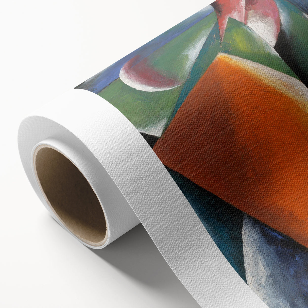 Abstract Modern Art: Vibrant Geometric Design in Orange and Blue