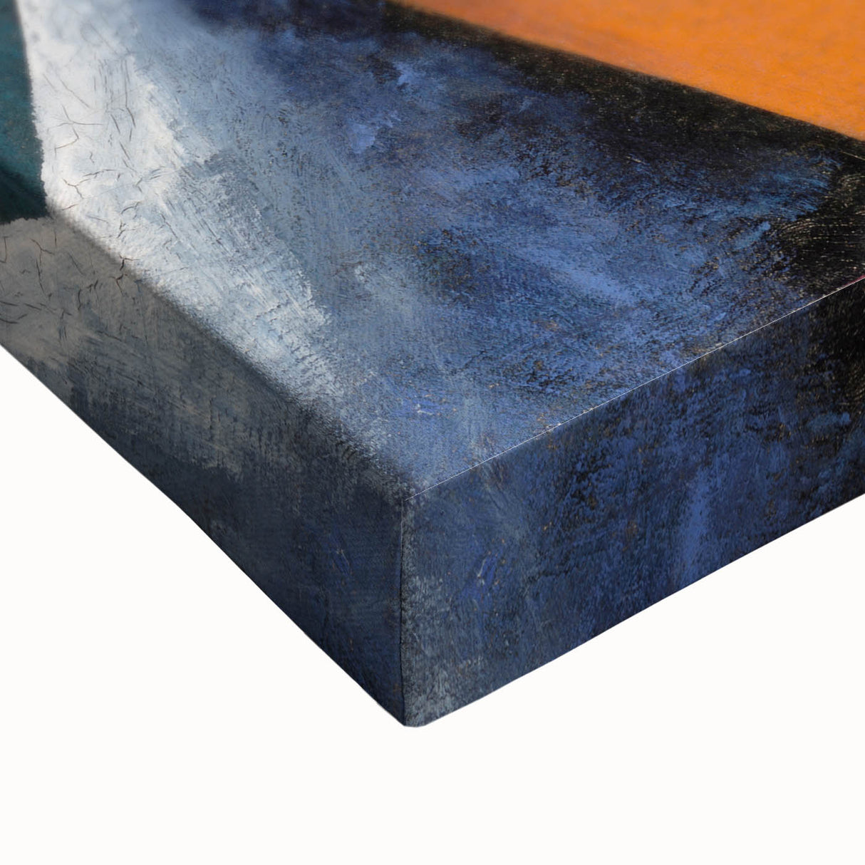 Abstract Modern Art: Vibrant Geometric Design in Orange and Blue