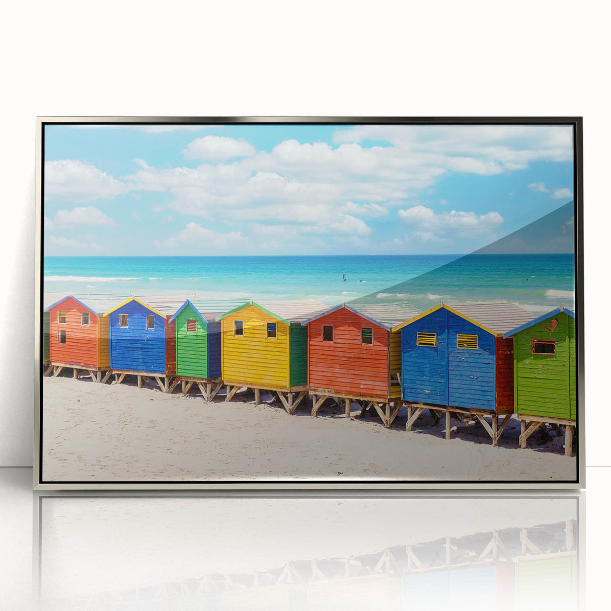 Large art print of a South African landscape in muted earth tones on a framed acrylic, ideal for nursery wall art.