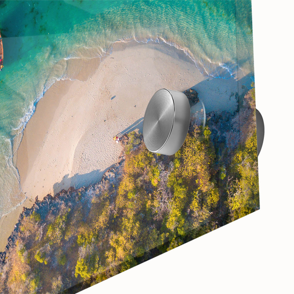 Large abstract wall art depicting a Tanzanian landscape in mid-century modernist style, ideal for dining room decor.